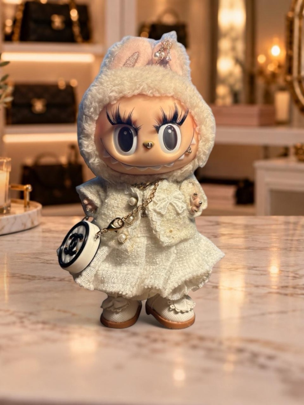 Pop Mart The Monsters Exciting Macaron Series Vinyl Plush Doll CUSTOM